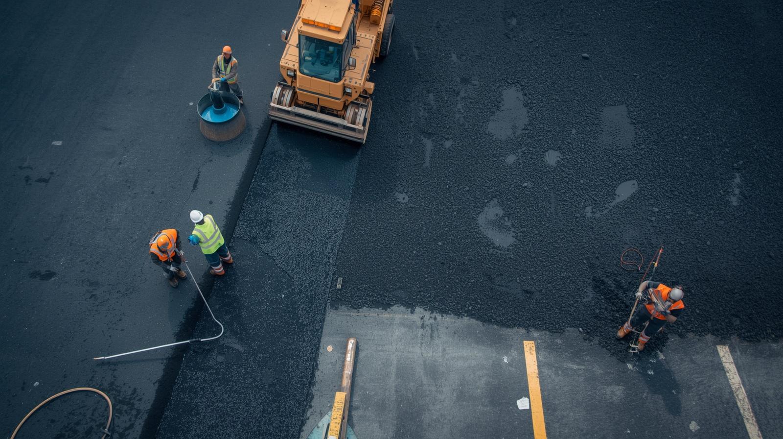 Parking lot maintenance and repair visual